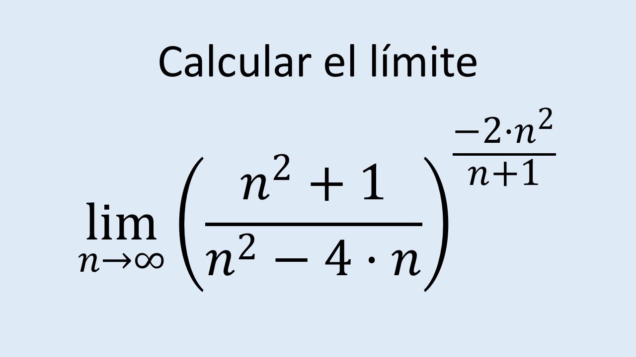 Ejercicio paso a paso de cálculo de límites de sucesiones. Ejercicio 04