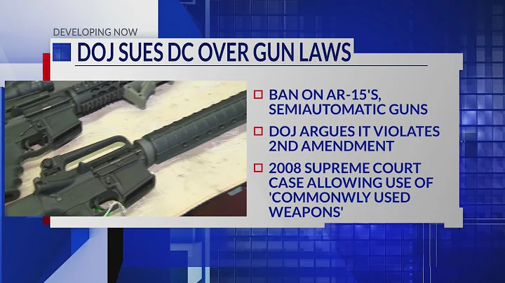 DOJ sues DC over gun laws