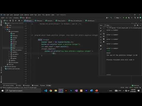 program that reads an integer from the user stop when user enter negative number