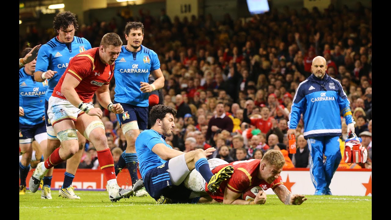 Ross Moriarty scores after driving through a maul! | RBS 6 Nations