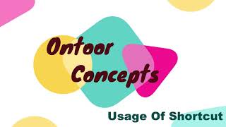 Usage of Shortcut | Oracle APEX | Ontoor Concepts #7