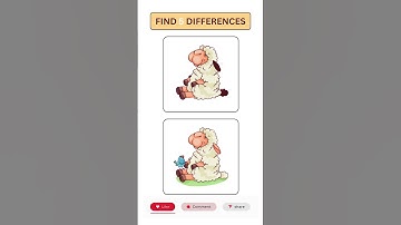 Hard Level: Spot 5 Differences | Brain Game Challenge #shorts