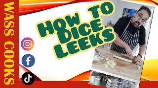 How to dice leeks