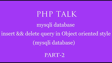 Mysqli databse in php hindi part -2(insert && delete query)