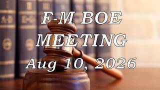 Fayetteville-Manlius BOE Meeting - Aug 10 2026