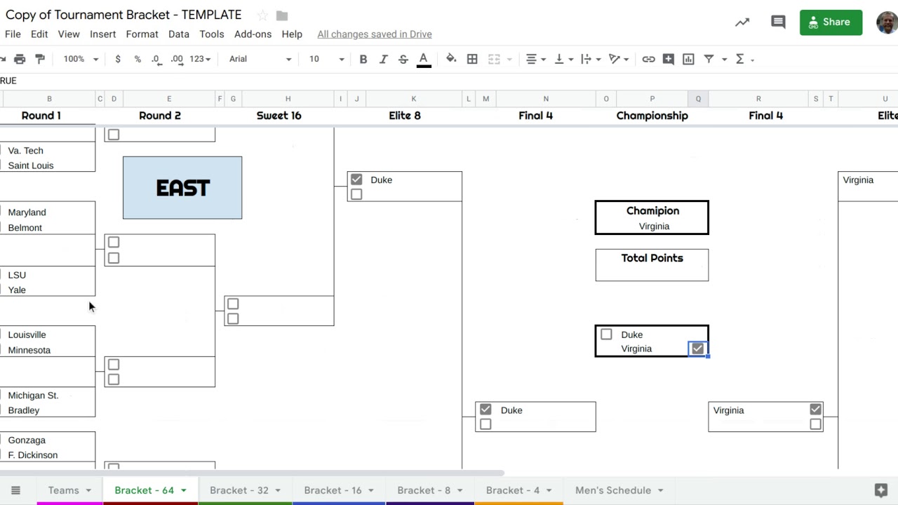 Google Sheets Bracket - YouTube