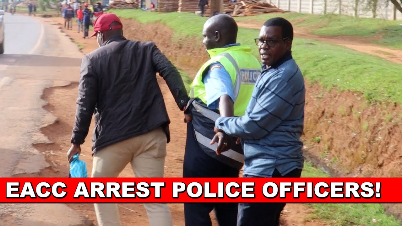 DRAMA!! Watch how EACC cornered & arrested traffic police officers collecting bribes from motorists🔥