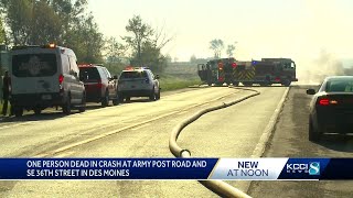 Police: 1 dead in fiery head-on crash with dump truck