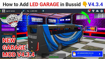 How to Add LED GARAGE Mod in Bus Simulator Indonesia | v4.3.4 | Download Led Garage Mod In Bussid 😍