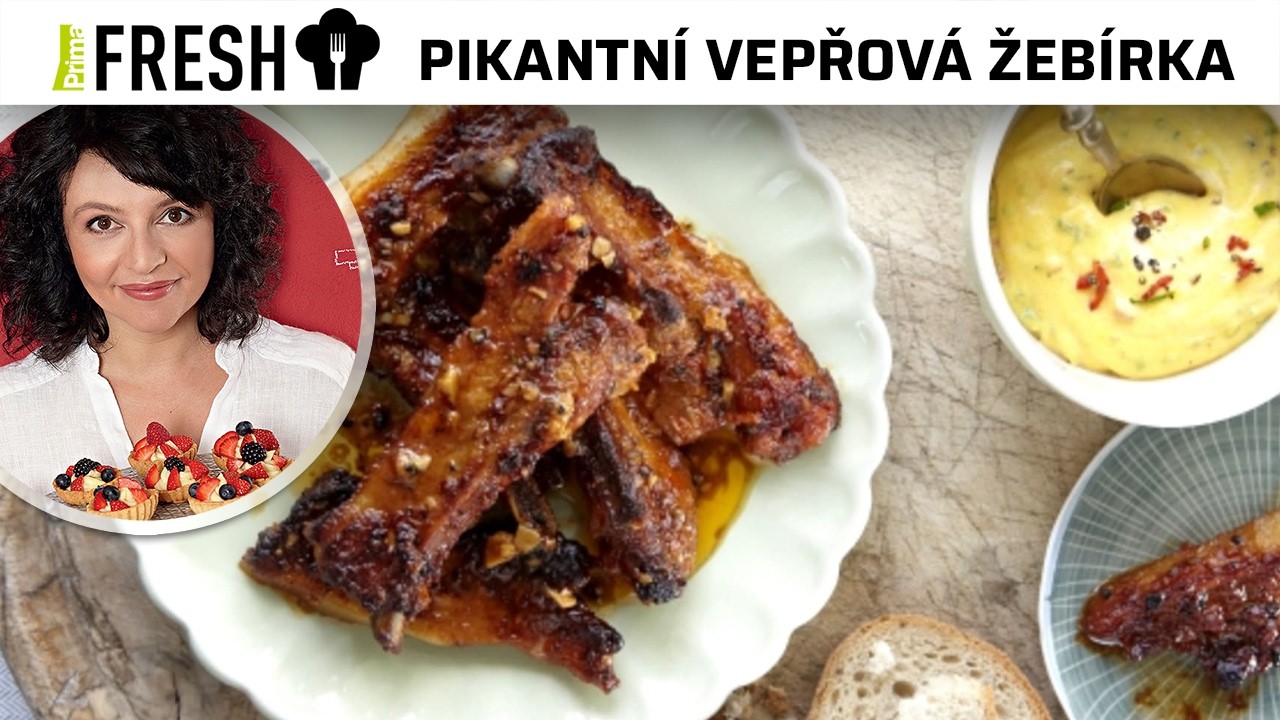 Pikantní pečená vepřová žebírka s domácí chilli majonézou podle Karolíny Kamberské