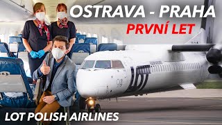 První let OSTRAVA - PRAHA s LOT Polish Airlines (DASH 8) + video z kokpitu