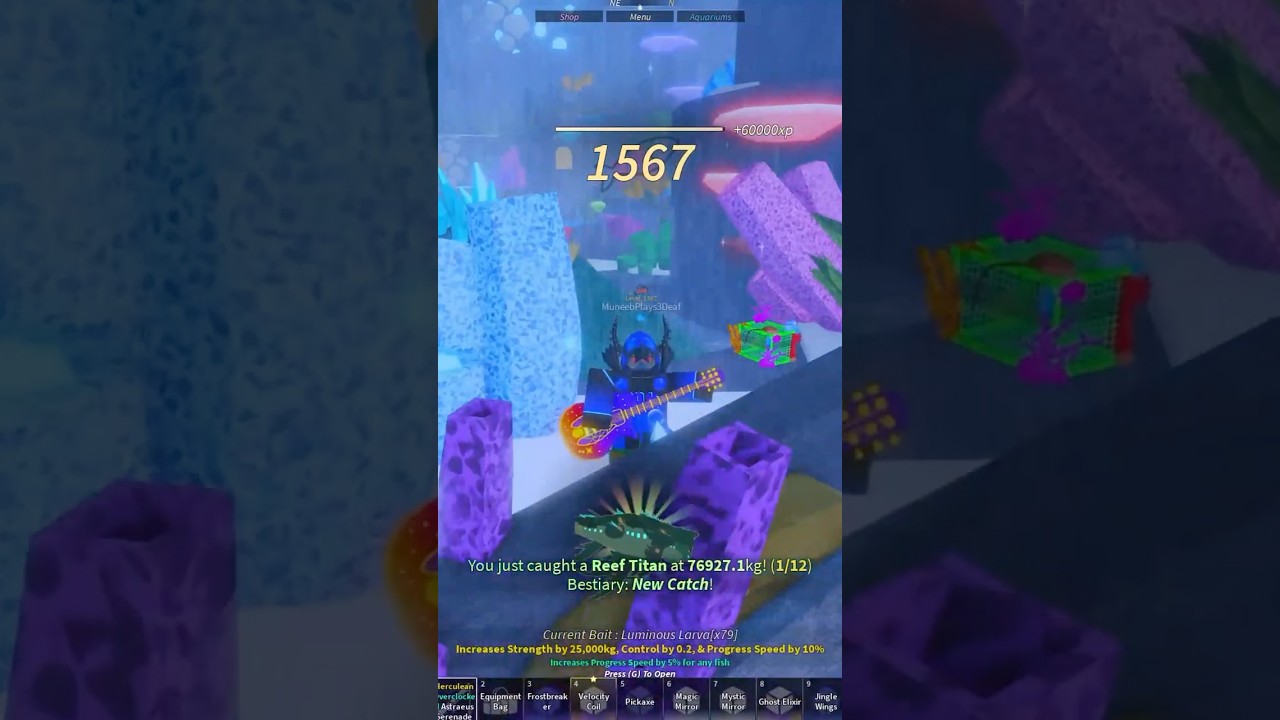 Caught "Reef Titan" How to Guide is video full down in Fisch. Roblox