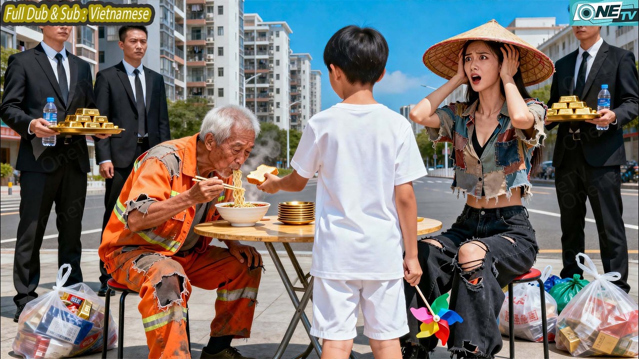 Lão Ăn Mày Đói Bụng Xin Ăn Bị Sỉ Nhục Đuổi Đi Được 2 Mẹ Con Nhặt Ve Chai Giúp, Ai Ngờ Ông Là Tỷ Phú