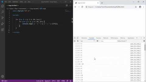JavaScript - Exemplo de Uso do Loop For e Loops Aninhados