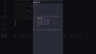 Python 2D Lists Explained in 30 Seconds! 🚀