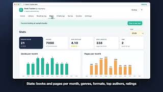Book Tracker App, Offline HTML File Demo (Goodreads Import, No Subscription) screenshot 4