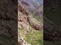 Aerial view of a mountain pass