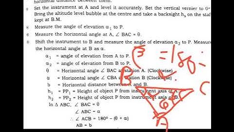 Advanced surveying | Instrument stations not in the same vertical plane as the elevated object