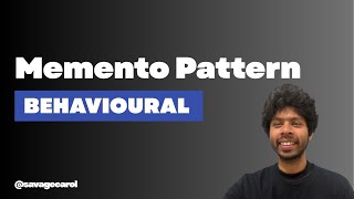 Memento Pattern in Java | State Preservation | Behavioral