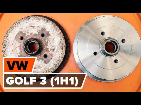 Cómo cambiar los tambor de freno traseros en VOLKSWAGEN GOLF 3 (1H1) [VÍDEO TUTORIAL DE AUTODOC]