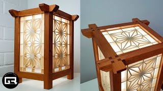 LAMPARA JAPONESA con MADERA RECICLADA | JAPANESE WOOD LAMP