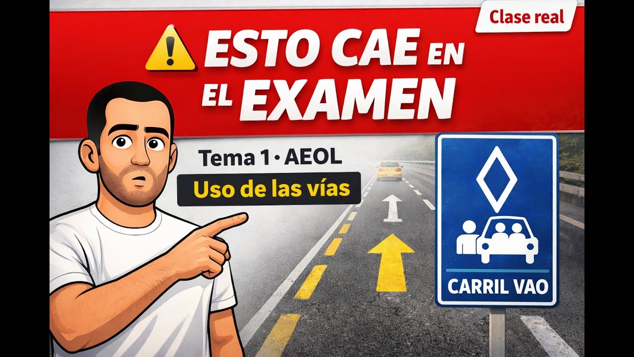 Tema 1 PERMISO B - AEOL: El uso de las vías | Explicación clara para el examen