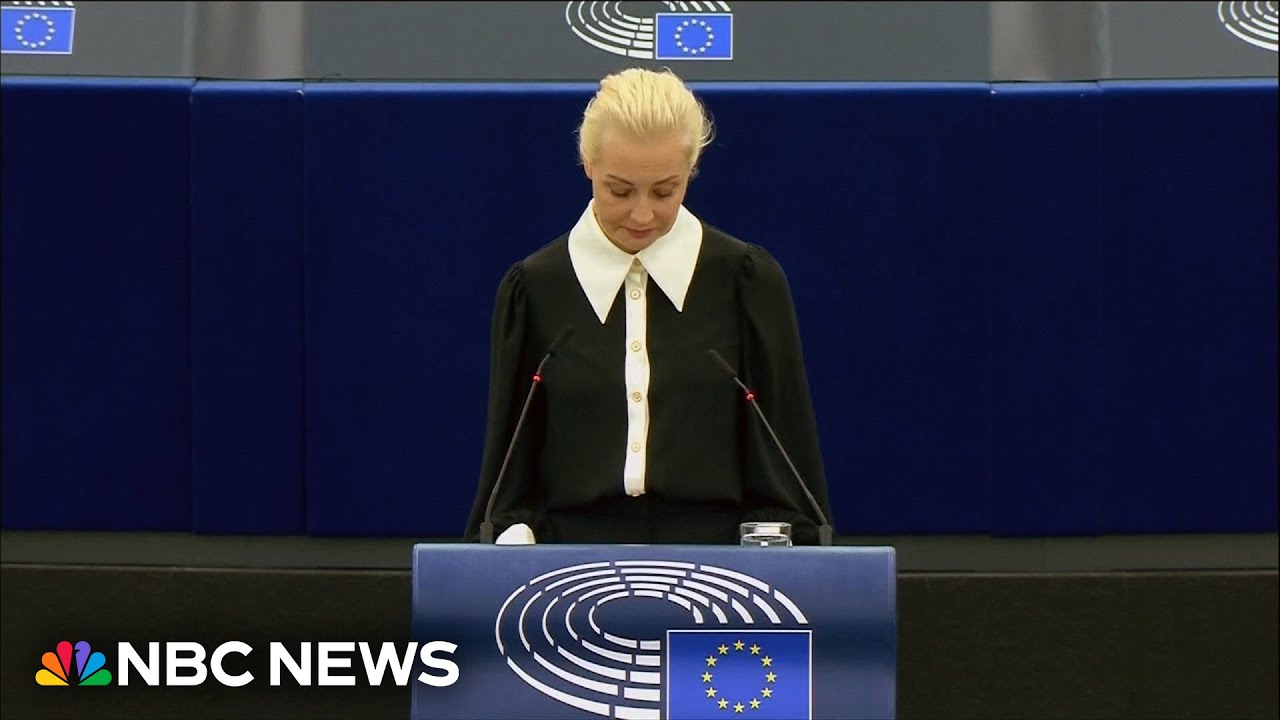Alexei Navalny’s widow addresses European Parliament amid his death