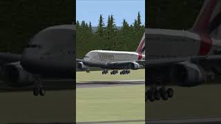 FSX Emirates A380 Landing #shorts #fsx #aviation #flightsim #landing #aviationshorts #aviationlovers