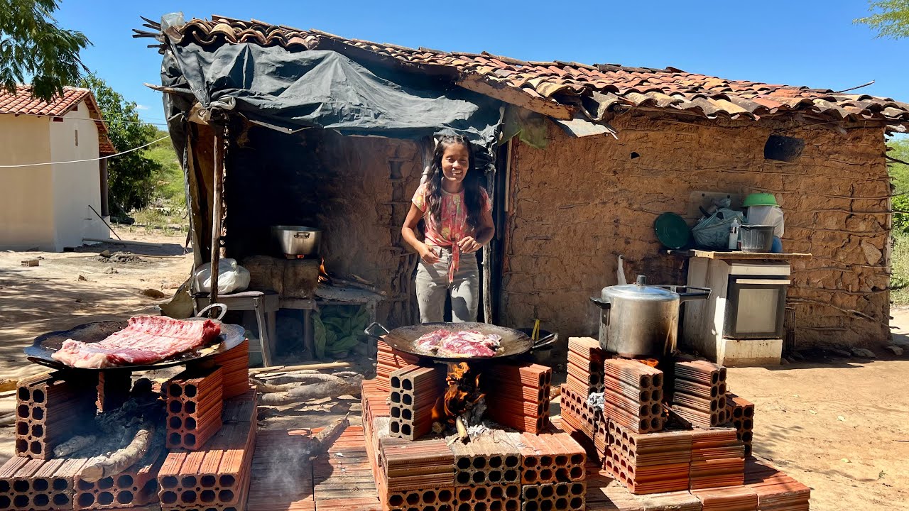 ALMOÇO NA ROÇA, COM “NIELE” A MENINA DA CASA DE PEDRAS