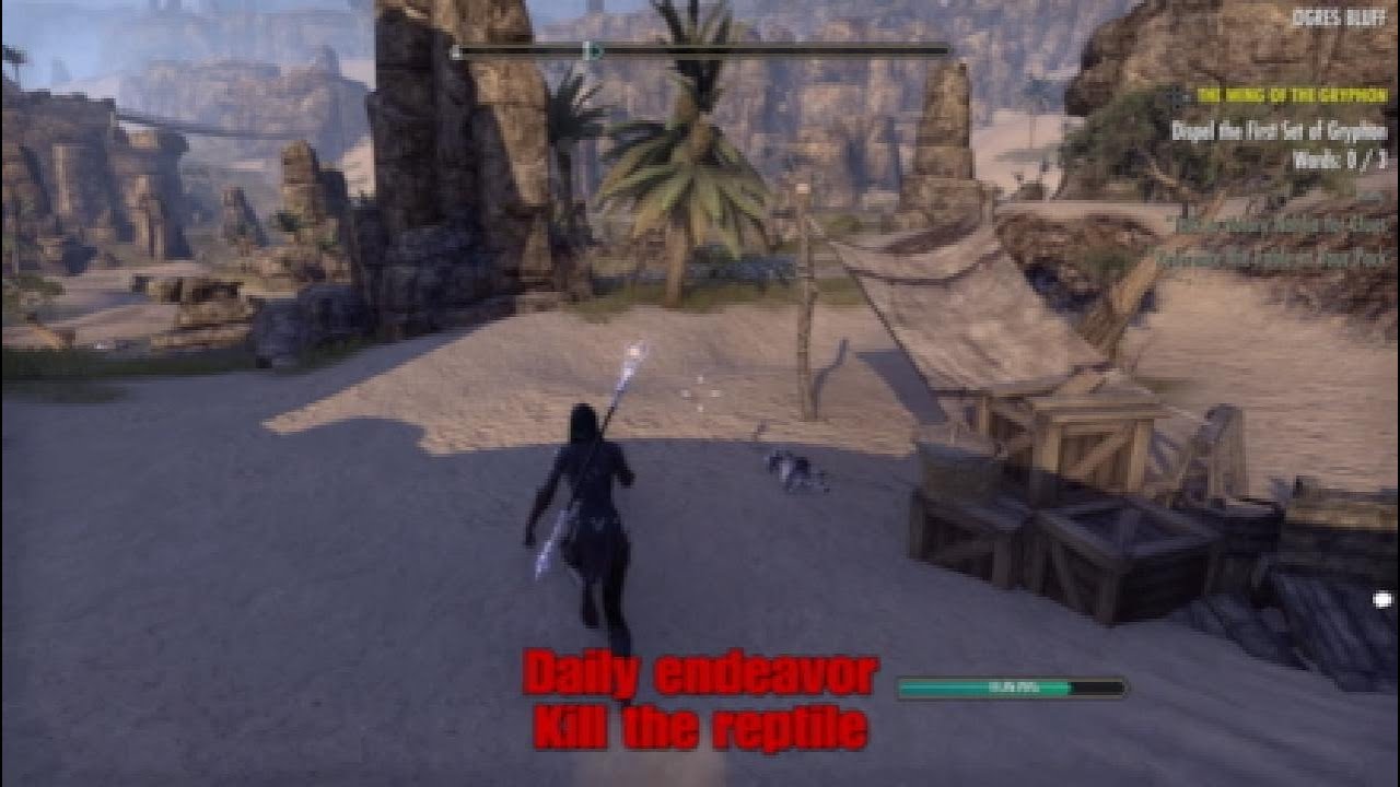 ESO Daily Endeavor, Reptiles Location, The Elder Scrolls Online, Kill the Reptile