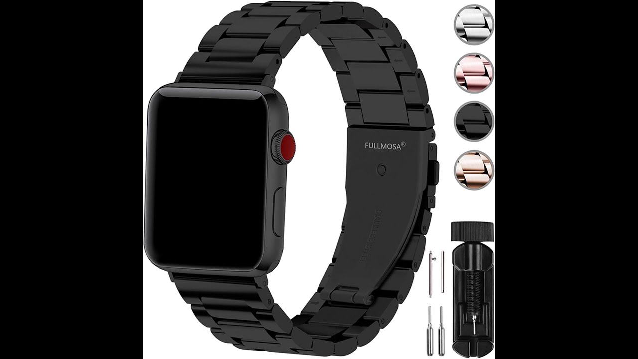 Fullmosa Compatible Apple Watch Band 42mm 44mm 38mm 40mm, Stainless