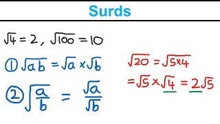 Surds - Algebraic Expressions (Year 1) - Edexcel AS and A Level Maths