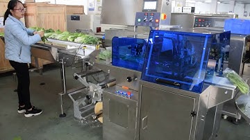 Green Vegetables packing machine,fresh vegetable wrapping machine,vegetable flow wrap machine