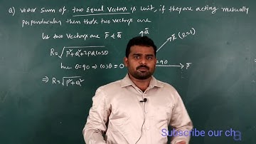 Resultant of vectors acting 90° to each other