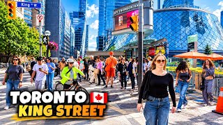 TORONTO KING STREET 🇨🇦  City Life on King Street Downtown Toronto Canada 4k