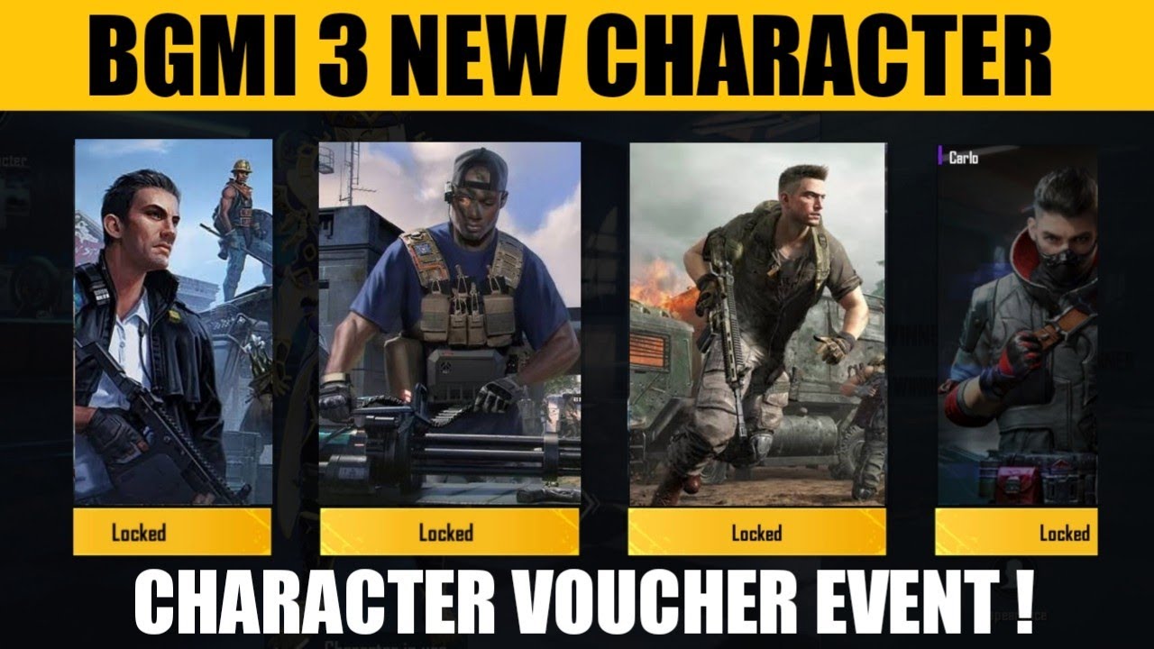 BGMI 3 New Character 😍 | Character voucher event release date | how to get Free character voucher