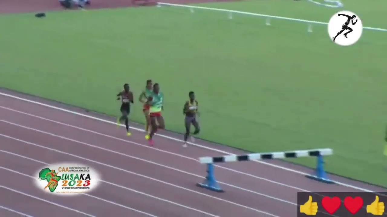 3000m steeplechase African Youth Athletics Championships Under 18.20 in Zambia 2023