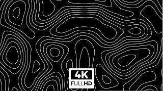 Black & White Topographic Map Animation — Ambient 4K OLED Loop for Screensaver & Live Wallpaper