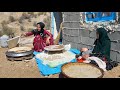 Nomadic life baking bread by farhanaz and grandmother