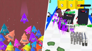 2048 Merge Ball Vs Clone Gun Run - New Max Level Android iOS Mobile Gameplay