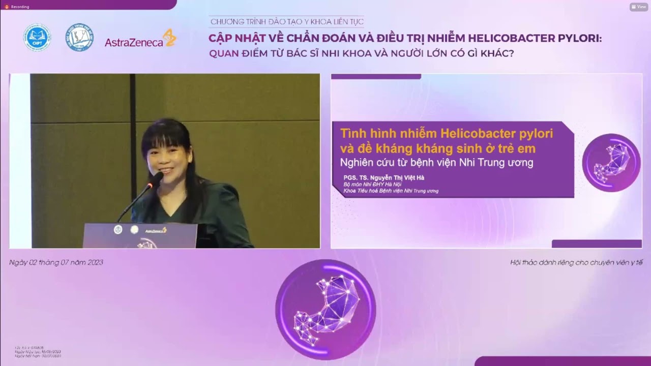 ĐIỀU TRỊ NHIỄM HELICOBACTER PYLORI: QUAN ĐIỂM TỪ BS NHI KHOA VÀ NGƯỜI LỚN CÓ GÌ KHÁC? 02/07/2023