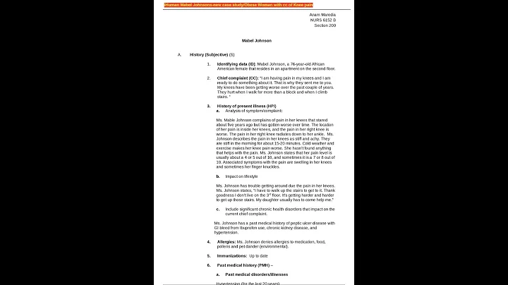 iHuman Mabel Johnson   New Case Study  Obese woman...