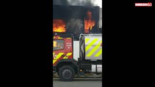 Incêndio num armazém de Plásticos na Zona industrial de Évora