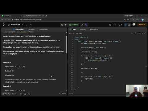3731. Find Missing Elements | LeetCode Solution