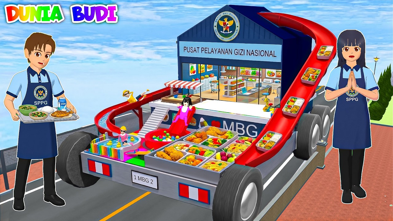 Yuta Mio Jadi Petugas MBG Buat Markas BADAN GIZI NASIONAL BERODA Keliling Kota Bawa Banyak Makanan🥳🌈