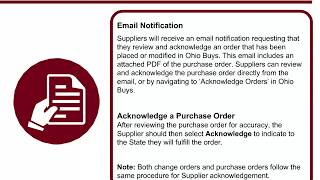 Ohio | Buys Reviewing and Acknowledging Purchase Orders