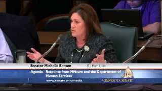 Senator Michelle Benson takes MNsure executives to task