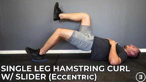 Single Leg Hamstring Curl with Slider (Eccentric)