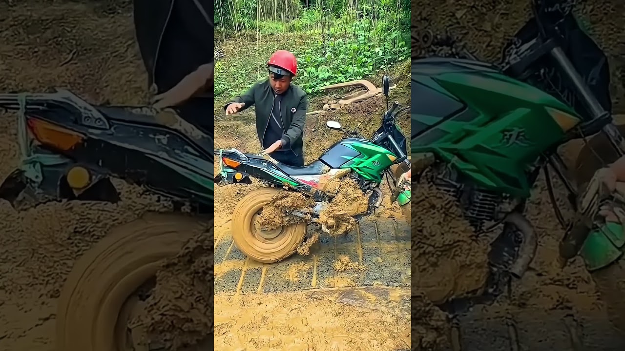 Mantu’s Muddy Ninja Bike 😂🏍️ ~ Building Wooden Log Cabin in Forest | Survival House Step by Step 300