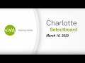 Charlotte Selectboard: March 16, 2020